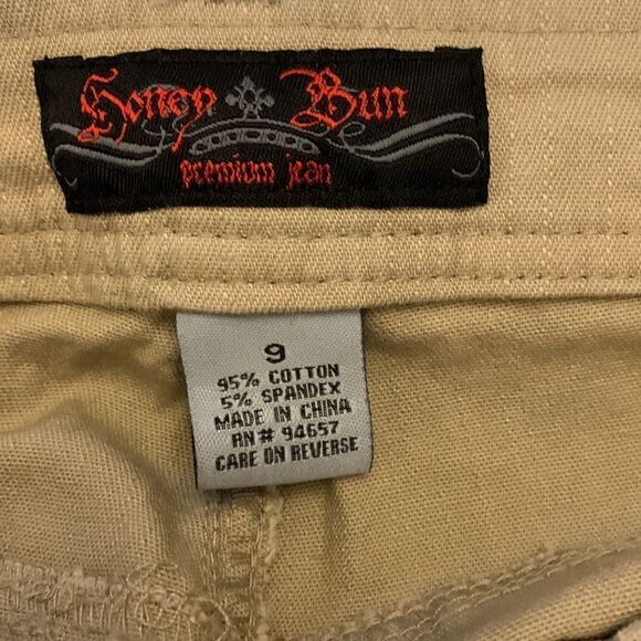 Honey Bun khaki skinny ankle jeans Size 9 NWT - Picture 5 of 8